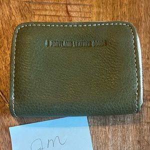 Portland Leather Goods Mini Zip Wallet - Kiwi